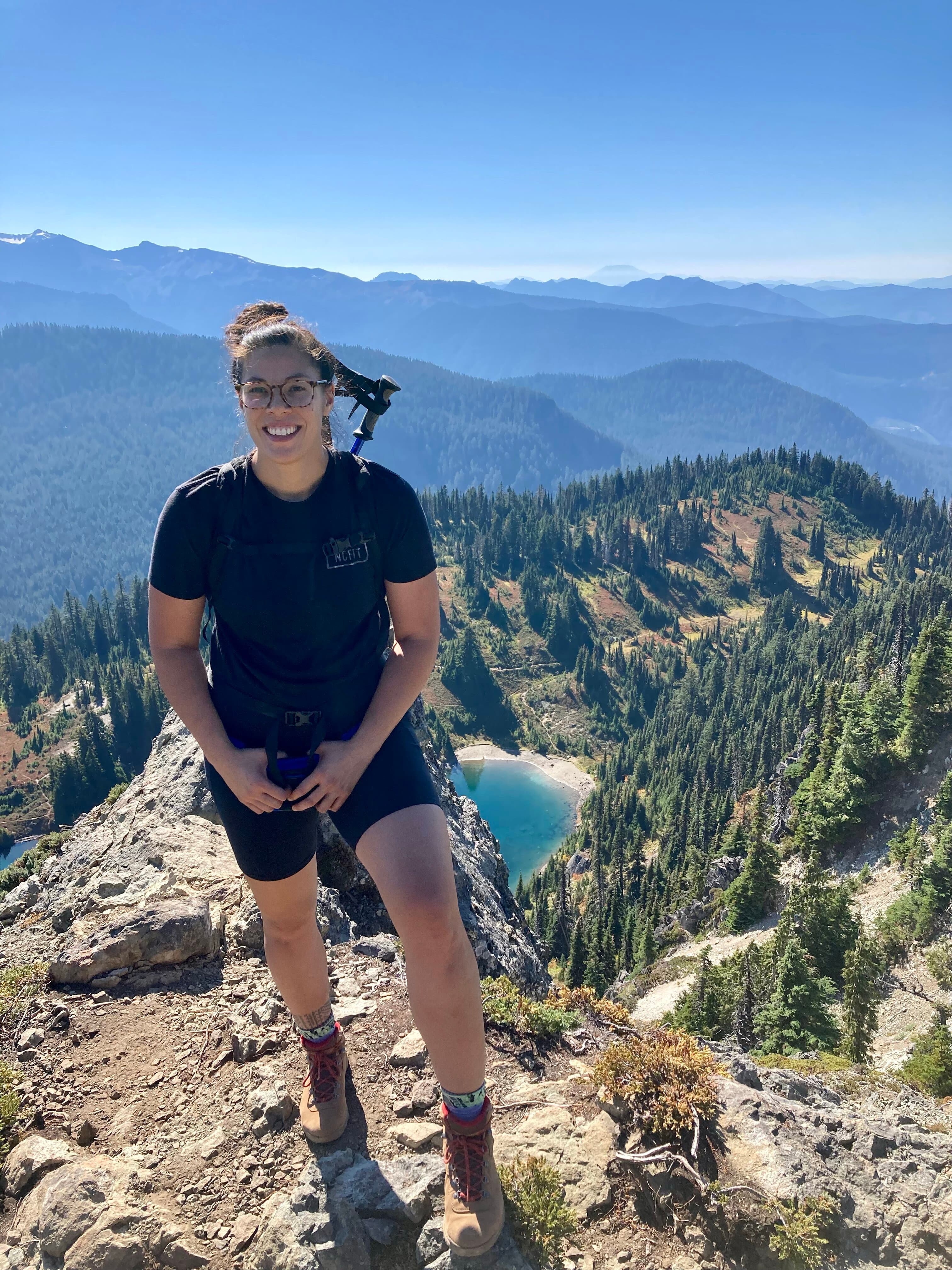 Alisha Aufai, owner of Hula Girl RV Care, in the Cascade Mountains
